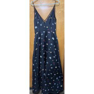 Monique Lhuillier Black Jacquard Floral Ball Gown